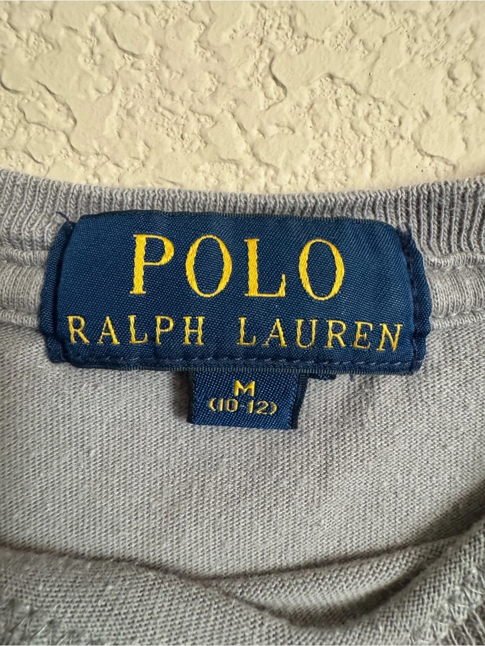 Kids Polo by Ralph Lauren Light Gray Short Sleeve Logo Tee